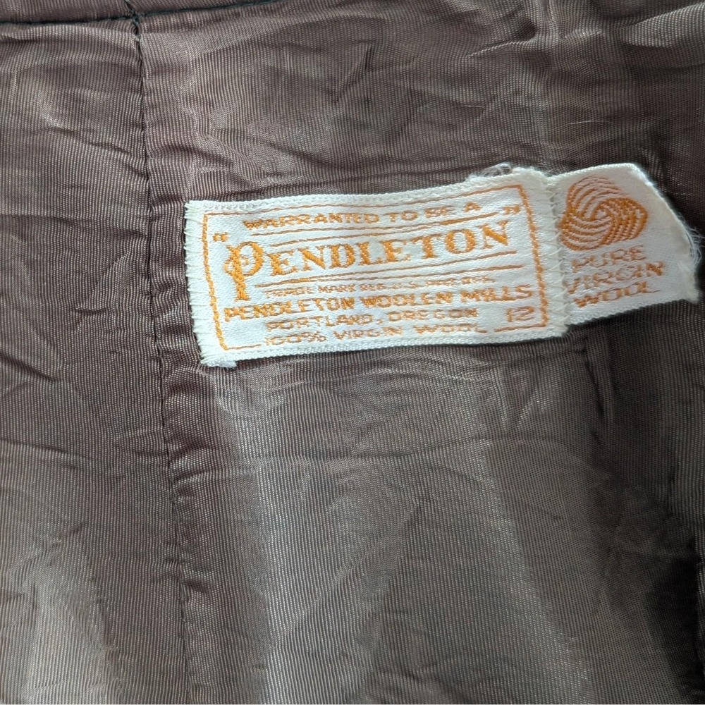 Vintage Pendleton Wool Skirt Grandma Librarian Lined 25" Waist Twee Rockabilly - Picture 10 of 10